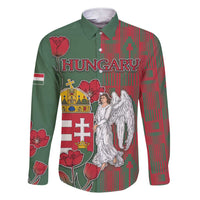 Personalized Hungary Family Matching Short Sleeve Bodycon Dress and Hawaiian Shirt Coat Of Arms 1896 - Wonder Print Shop