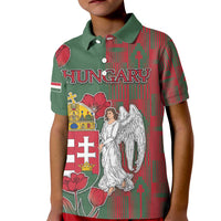 Personalized Hungary Kid Polo Shirt Coat Of Arms 1896 - Wonder Print Shop