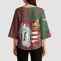 Personalized Hungary Kimono Sleeve Blouse Coat Of Arms 1896 - Wonder Print Shop