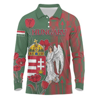 Personalized Hungary Long Sleeve Polo Shirt Coat Of Arms 1896 - Wonder Print Shop