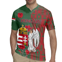 Personalized Hungary Rugby Jersey Coat Of Arms 1896 - Wonder Print Shop