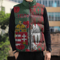 Personalized Hungary Sleeveless Puffer Jacket Coat Of Arms 1896 - Wonder Print Shop