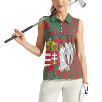 Personalized Hungary Women Sleeveless Polo Shirt Coat Of Arms 1896 - Wonder Print Shop