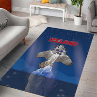 Iceland Area Rug The Gyrfalcon With Symbol - Wonder Print Shop