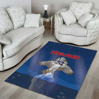 Iceland Area Rug The Gyrfalcon With Symbol - Wonder Print Shop