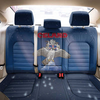 Iceland Back Car Seat Cover The Gyrfalcon With Symbol - Wonder Print Shop