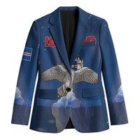 Personalized Iceland Blazer The Gyrfalcon With Symbol - Wonder Print Shop