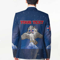 Personalized Iceland Blazer The Gyrfalcon With Symbol - Wonder Print Shop