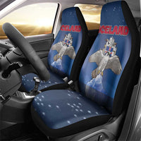 Iceland Car Seat Cover The Gyrfalcon With Symbol - Wonder Print Shop