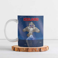 Personalized Iceland Ceramic Mug The Gyrfalcon With Symbol - Wonder Print Shop
