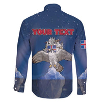 Personalized Iceland Family Matching Short Sleeve Bodycon Dress and Hawaiian Shirt The Gyrfalcon With Symbol - Wonder Print Shop