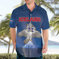 Personalized Iceland Hawaiian Shirt The Gyrfalcon With Symbol - Wonder Print Shop