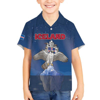 Personalized Iceland Kid Hawaiian Shirt The Gyrfalcon With Symbol - Wonder Print Shop