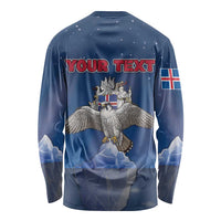 Personalized Iceland Long Sleeve Shirt The Gyrfalcon With Symbol - Wonder Print Shop