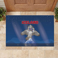Iceland Rubber Doormat The Gyrfalcon With Symbol - Wonder Print Shop
