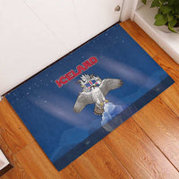Iceland Rubber Doormat The Gyrfalcon With Symbol - Wonder Print Shop