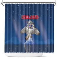 Iceland Shower Curtain The Gyrfalcon With Symbol - Wonder Print Shop