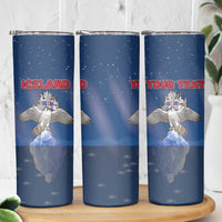 Personalized Iceland Skinny Tumbler The Gyrfalcon With Symbol - Wonder Print Shop