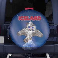 Iceland Spare Tire Cover The Gyrfalcon With Symbol - Wonder Print Shop