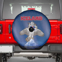 Iceland Spare Tire Cover The Gyrfalcon With Symbol - Wonder Print Shop