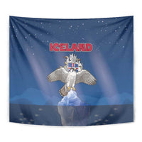 Iceland Tapestry The Gyrfalcon With Symbol - Wonder Print Shop