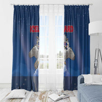 Iceland Window Curtain The Gyrfalcon With Symbol - Wonder Print Shop