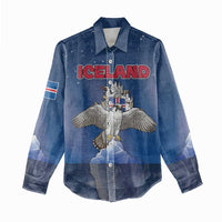 Personalized Iceland Women Casual Shirt The Gyrfalcon With Symbol - Wonder Print Shop