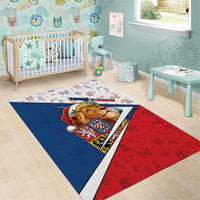 Czech Republic Christmas Area Rug The Lion With Coat Of Arms - Wonder Print Shop