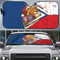 Czech Republic Christmas Auto Sun Shade The Lion With Coat Of Arms - Wonder Print Shop