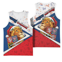 Czech Republic Christmas Basketball Jersey The Lion With Coat Of Arms - Wonder Print Shop