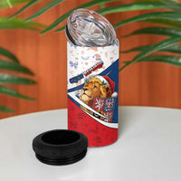 Czech Republic Christmas 4 in 1 Can Cooler Tumbler The Lion With Coat Of Arms - Wonder Print Shop