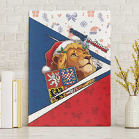 Czech Republic Christmas Canvas Wall Art The Lion With Coat Of Arms - Wonder Print Shop
