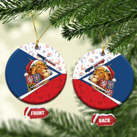 Czech Republic Christmas Ceramic Ornament The Lion With Coat Of Arms - Wonder Print Shop