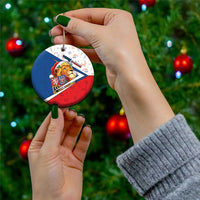 Czech Republic Christmas Ceramic Ornament The Lion With Coat Of Arms - Wonder Print Shop