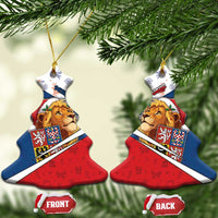 Czech Republic Christmas Ceramic Ornament The Lion With Coat Of Arms - Wonder Print Shop