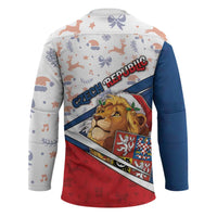 Czech Republic Christmas Hockey Jersey The Lion With Coat Of Arms - Wonder Print Shop