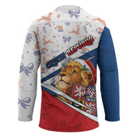 Czech Republic Christmas Hockey Jersey The Lion With Coat Of Arms - Wonder Print Shop