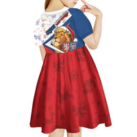 Czech Republic Christmas Kid Short Sleeve Dress The Lion With Coat Of Arms - Wonder Print Shop