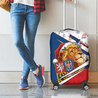 Czech Republic Christmas Luggage Cover The Lion With Coat Of Arms - Wonder Print Shop