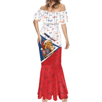 Czech Republic Christmas Mermaid Dress The Lion With Coat Of Arms - Wonder Print Shop