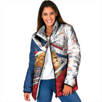 Czech Republic Christmas Padded Jacket The Lion With Coat Of Arms - Wonder Print Shop