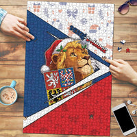 Czech Republic Christmas Puzzle The Lion With Coat Of Arms - Wonder Print Shop