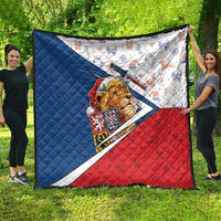 Czech Republic Christmas Quilt The Lion With Coat Of Arms - Wonder Print Shop