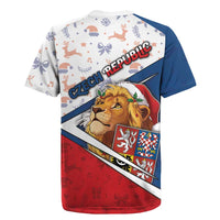 Czech Republic Christmas Rugby Jersey The Lion With Coat Of Arms - Wonder Print Shop