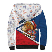 Czech Republic Christmas Sherpa Hoodie The Lion With Coat Of Arms - Wonder Print Shop