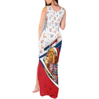 Czech Republic Christmas Tank Maxi Dress The Lion With Coat Of Arms - Wonder Print Shop