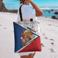 Czech Republic Christmas Tote Bag The Lion With Coat Of Arms - Wonder Print Shop