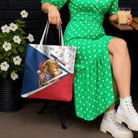 Czech Republic Christmas Tote Bag The Lion With Coat Of Arms - Wonder Print Shop