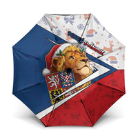 Czech Republic Christmas Umbrella The Lion With Coat Of Arms - Wonder Print Shop