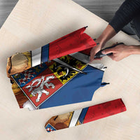 Czech Republic Christmas Umbrella The Lion With Coat Of Arms - Wonder Print Shop